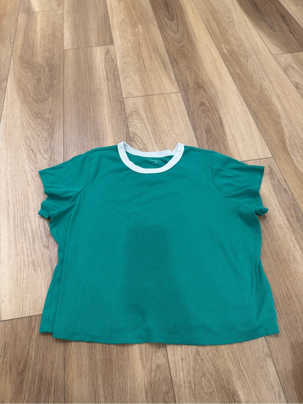 Old Navy 3X Green Ringer Tee with White Collar